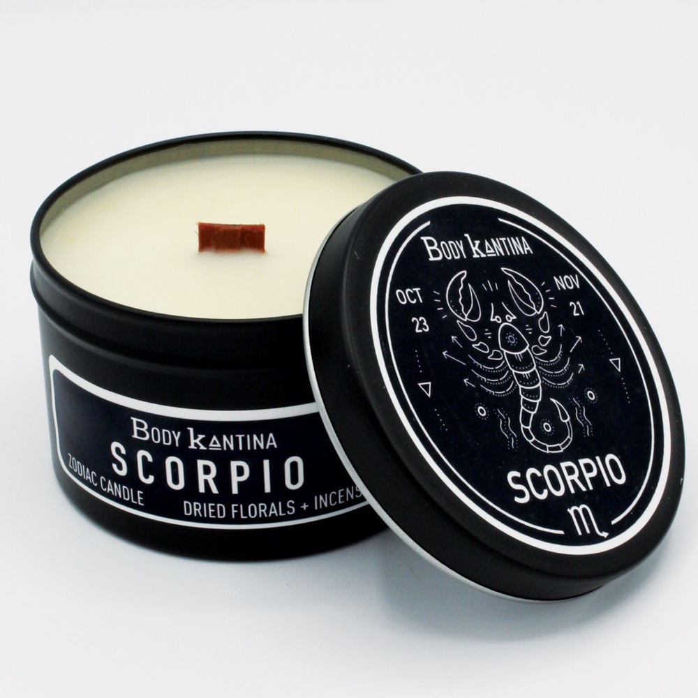 SCORPIO ZODIAC CRYSTAL CANDLE